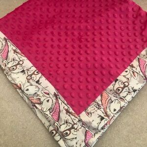 Minky Llama Pink Baby / Lap Blanket